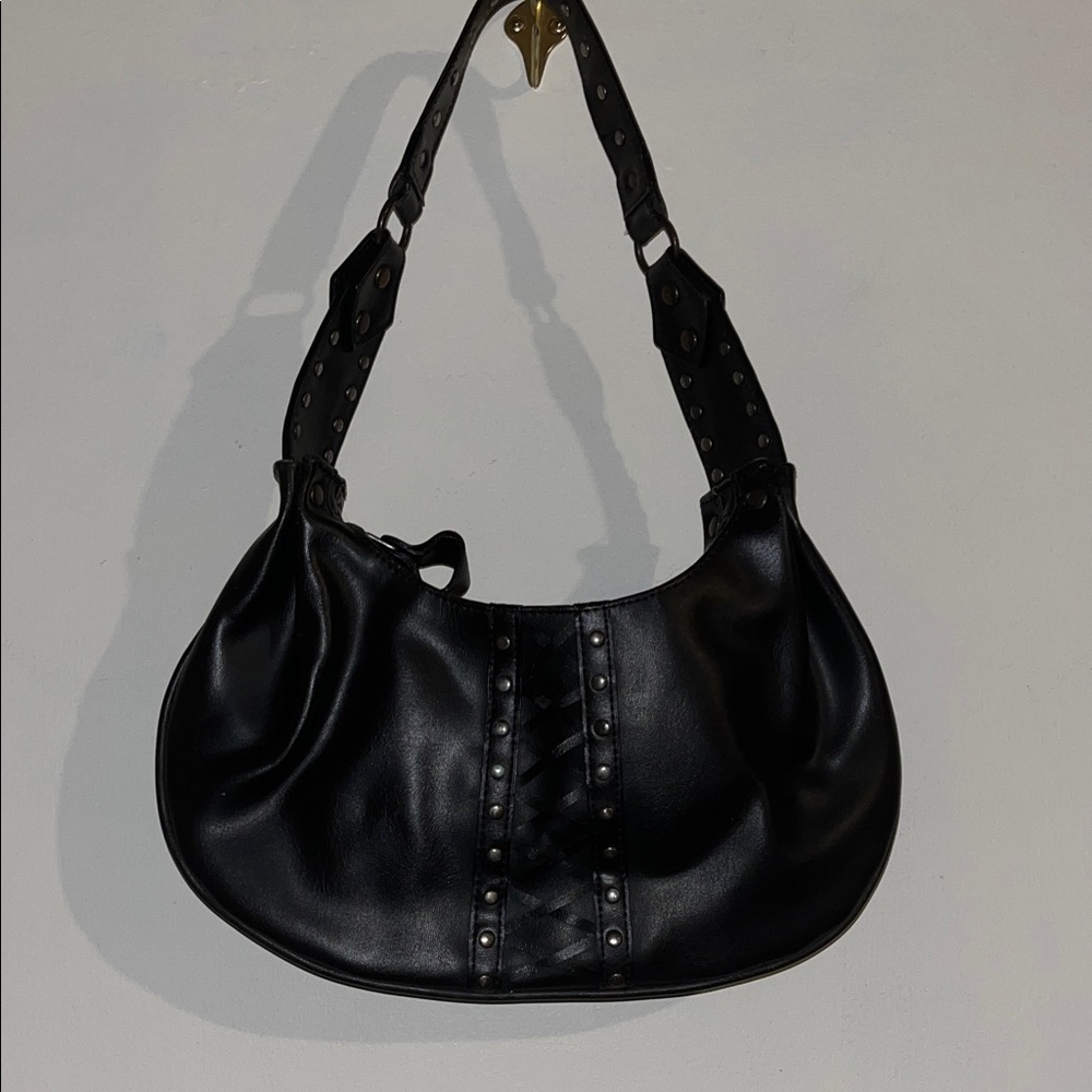 Steve Madden Black Studded Hobo Bag